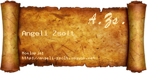 Angeli Zsolt névjegykártya